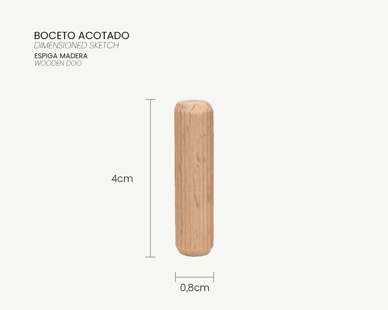 04_Boceto Acotado_Espiga madera