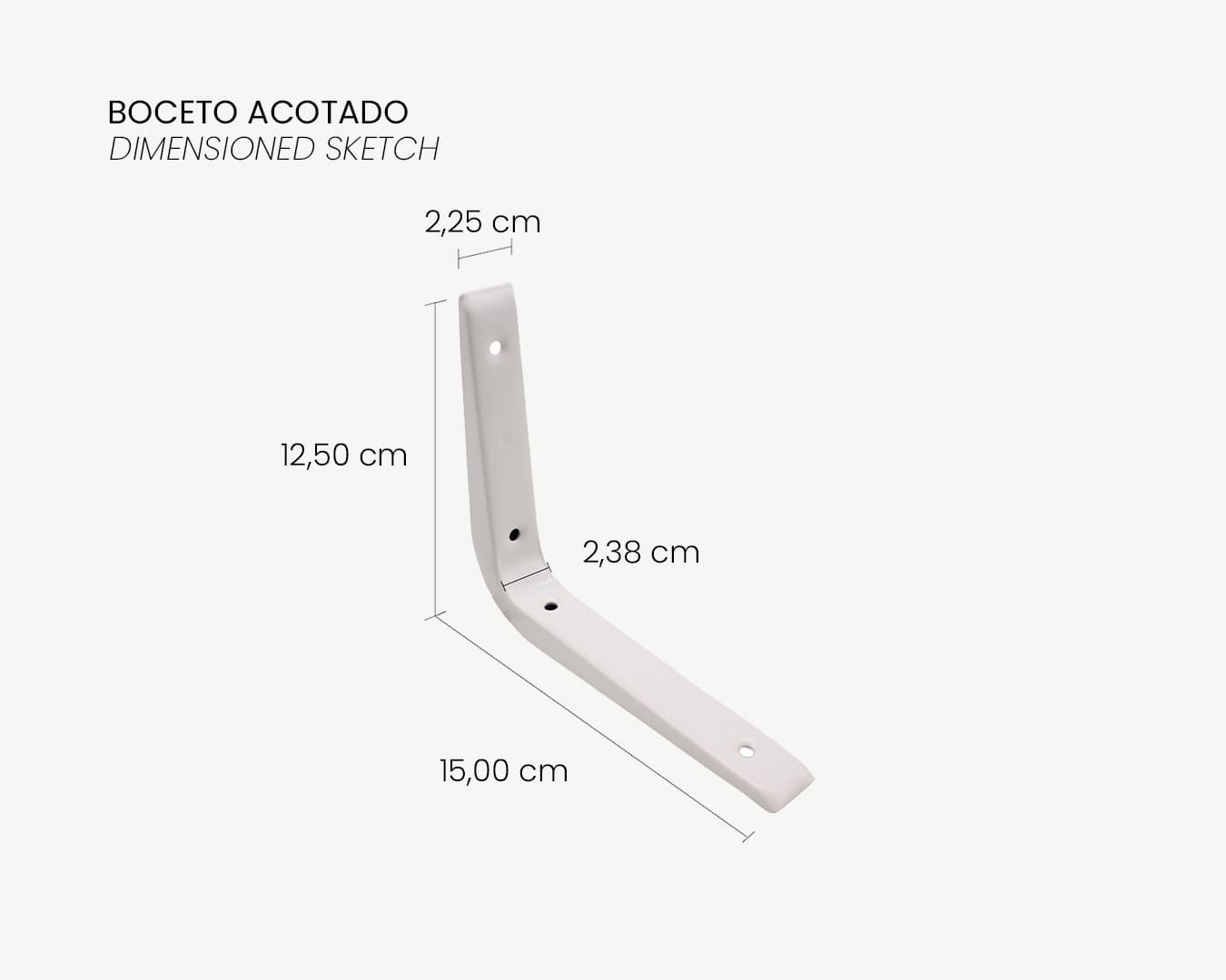 Boceto Acotado_Escuadra Fija 150 x 125