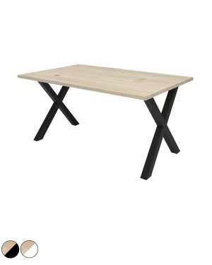 Mesa de pino con patas en X