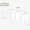 04_Boceto Acotado_Escritorio industrial doble_74cm