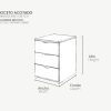 00_Boceto Acotado_Cajonera NICCOLO_3 cajones
