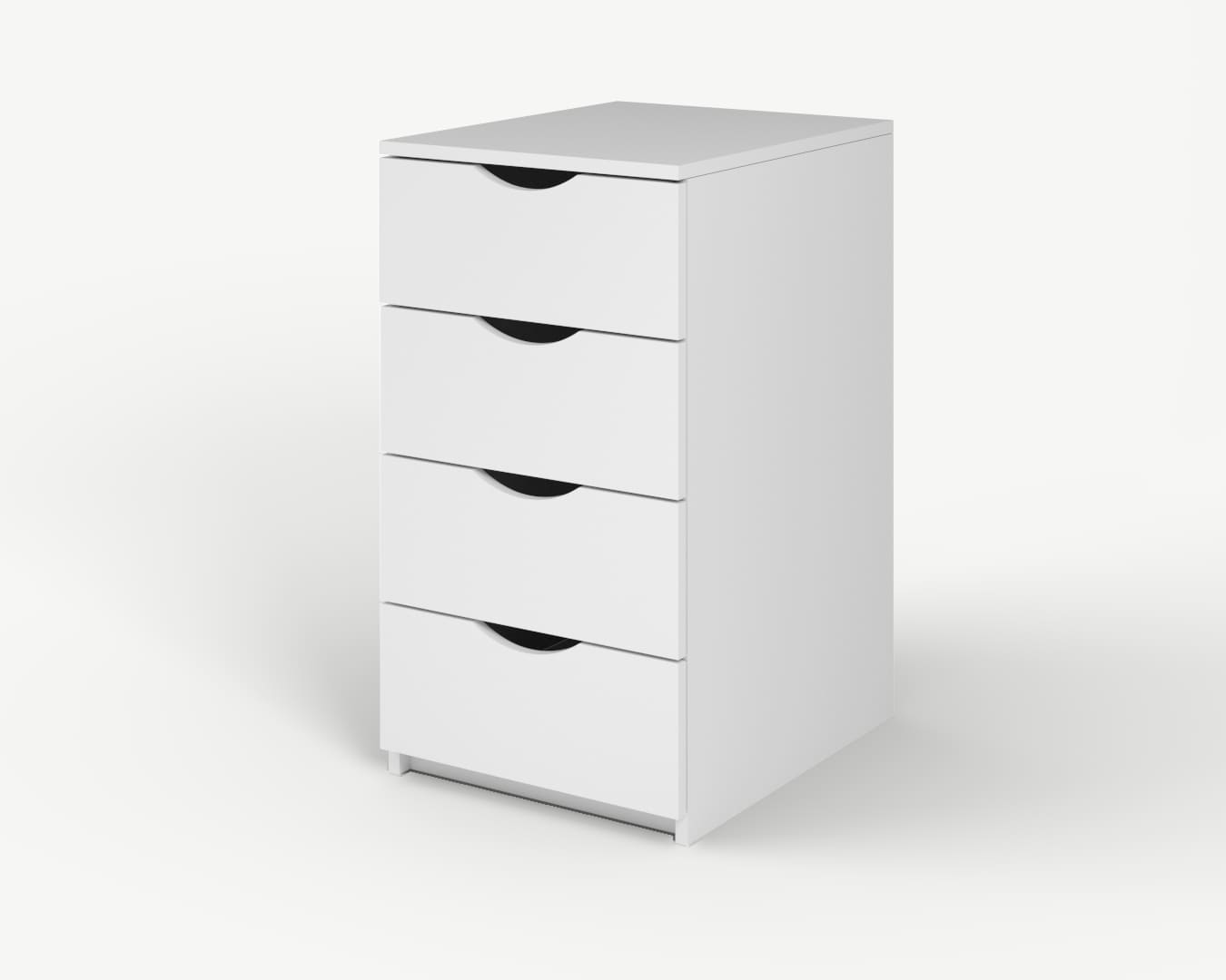 Blanco_Cajonera NICCOLO_4 Cajones_Lateral