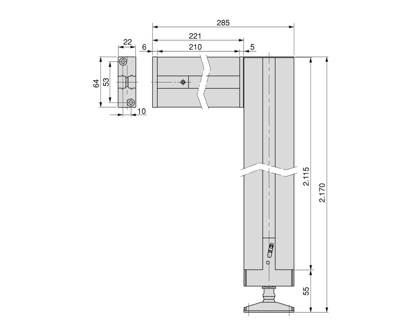 Cotas Perfil Aluminio