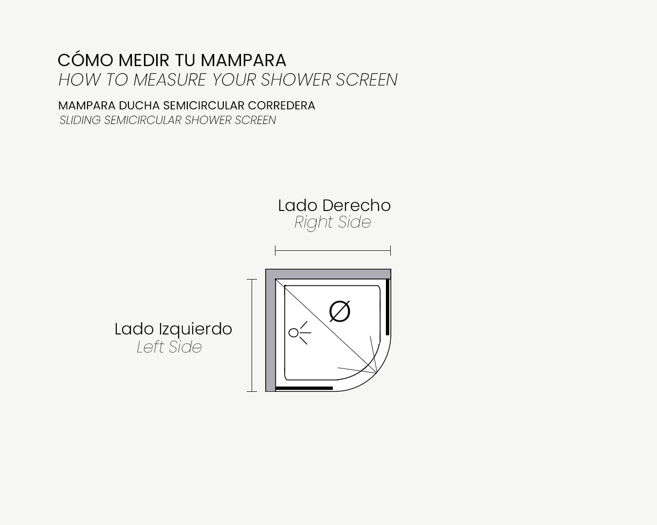 Boceto Acotado_Mampara-Ducha_Semicircular_Corredera