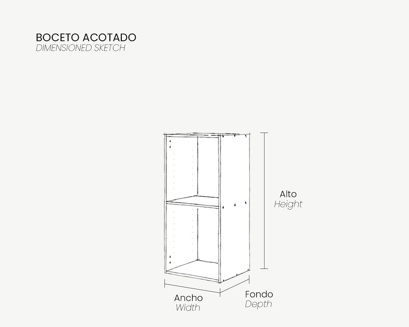 00_Boceto Acotado_Mueble de Cocina_Semicolumna