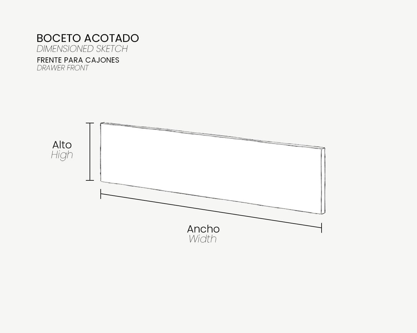 04_Boceto Acotado_Frente para cajones