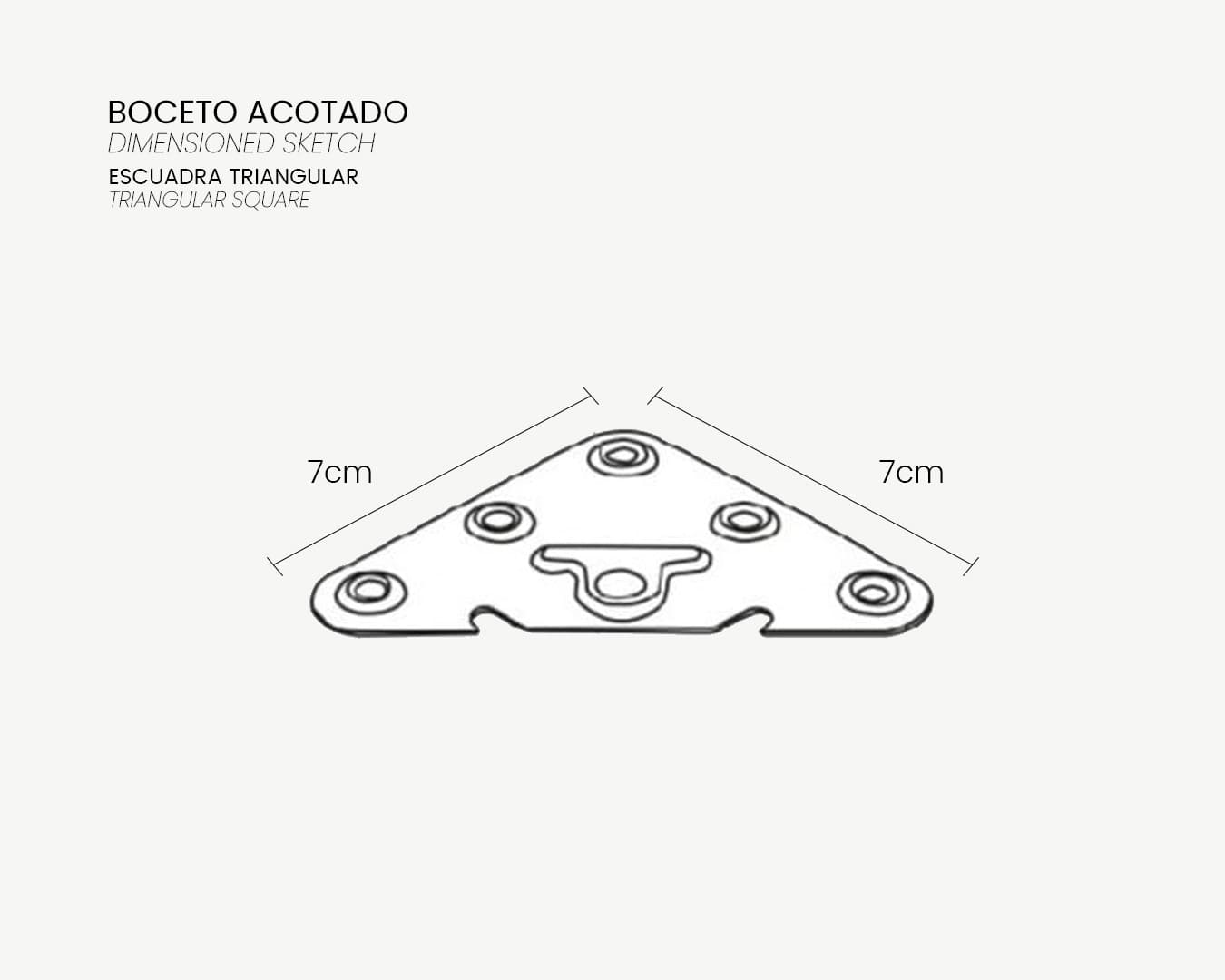 04_Boceto Acotado_Escuadra triangular pletina
