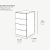 00_Boceto Acotado_Cajonera NICCOLO_4 cajones_Estándar