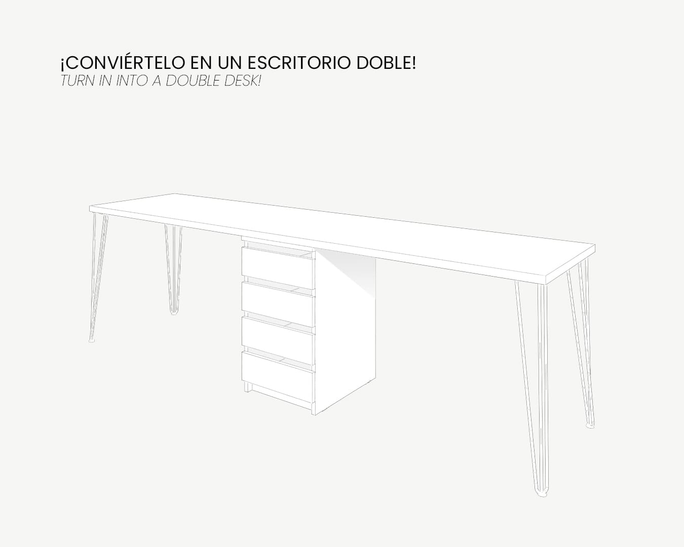 04_Boceto_Escritorio ARETHA Cajonera_Doble