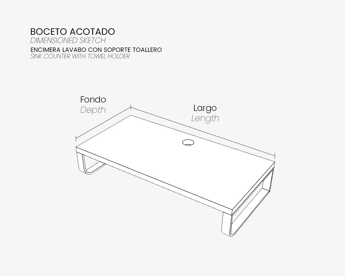 04_Boceto-Encimera lavabo con soporte toallero