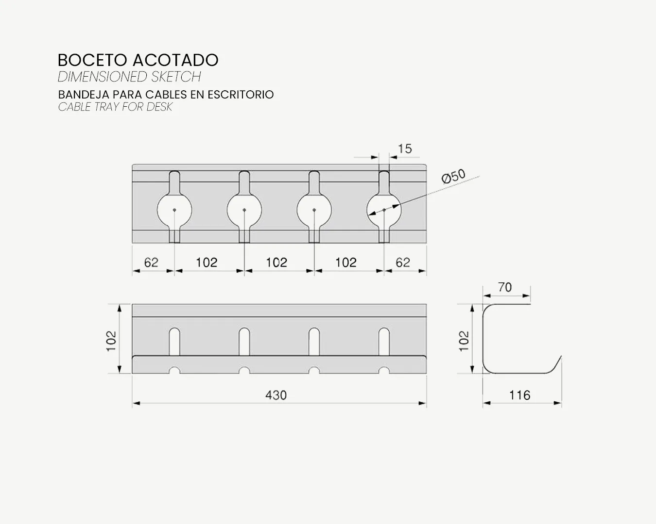 04_Boceto Acotado_bandeja para cables