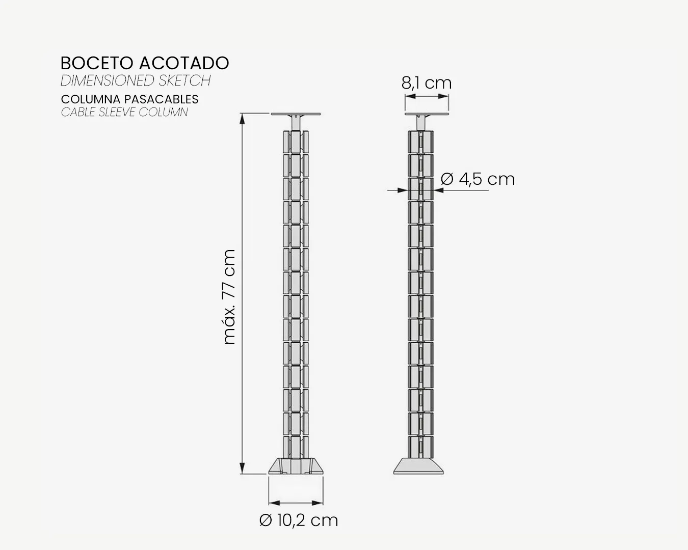 04_Boceto Acotado_Columna Pasacables_11zon