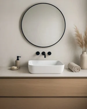 Encimera de baño laminado compacto a medida