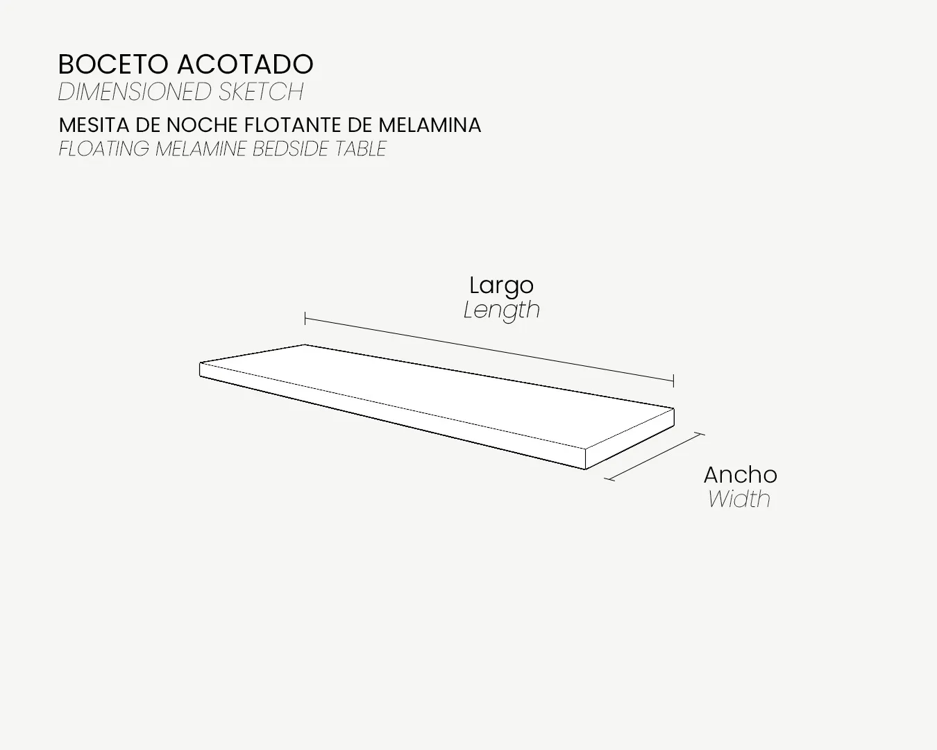 04_Boceto Acotado_MESITA DE NOCHE FLOTANTE DE MELAMINA_11zon