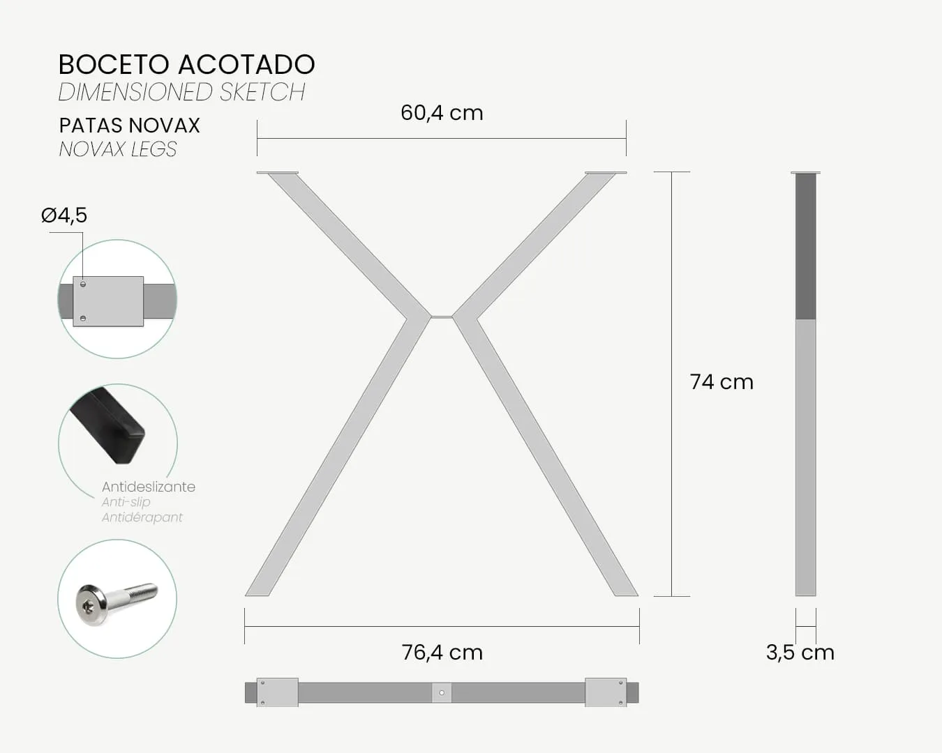 00_Boceto Acotado_Pata NOVAX_Araña_1