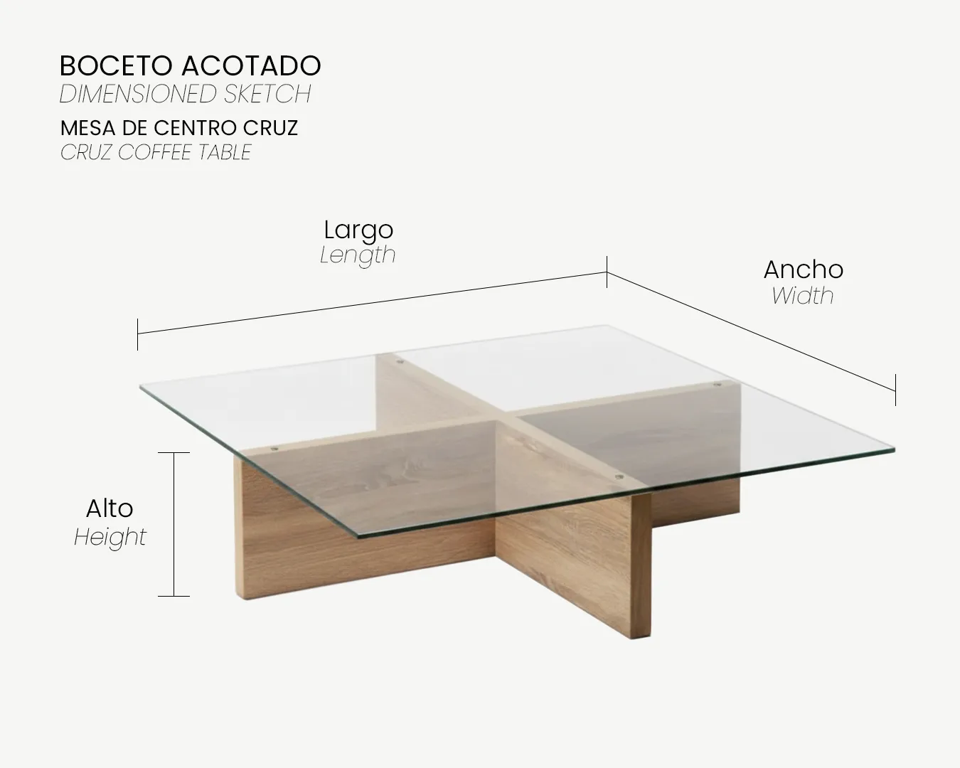 04_Boceto Acotado_Mesa de centro de cristal CRUZ_11zon