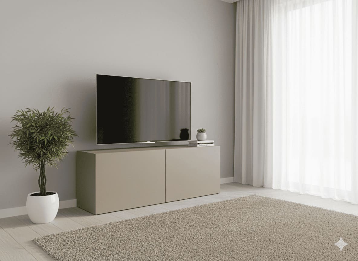 MUEBLE TV MINERAL GRAY 2 PUERTAS EMPL