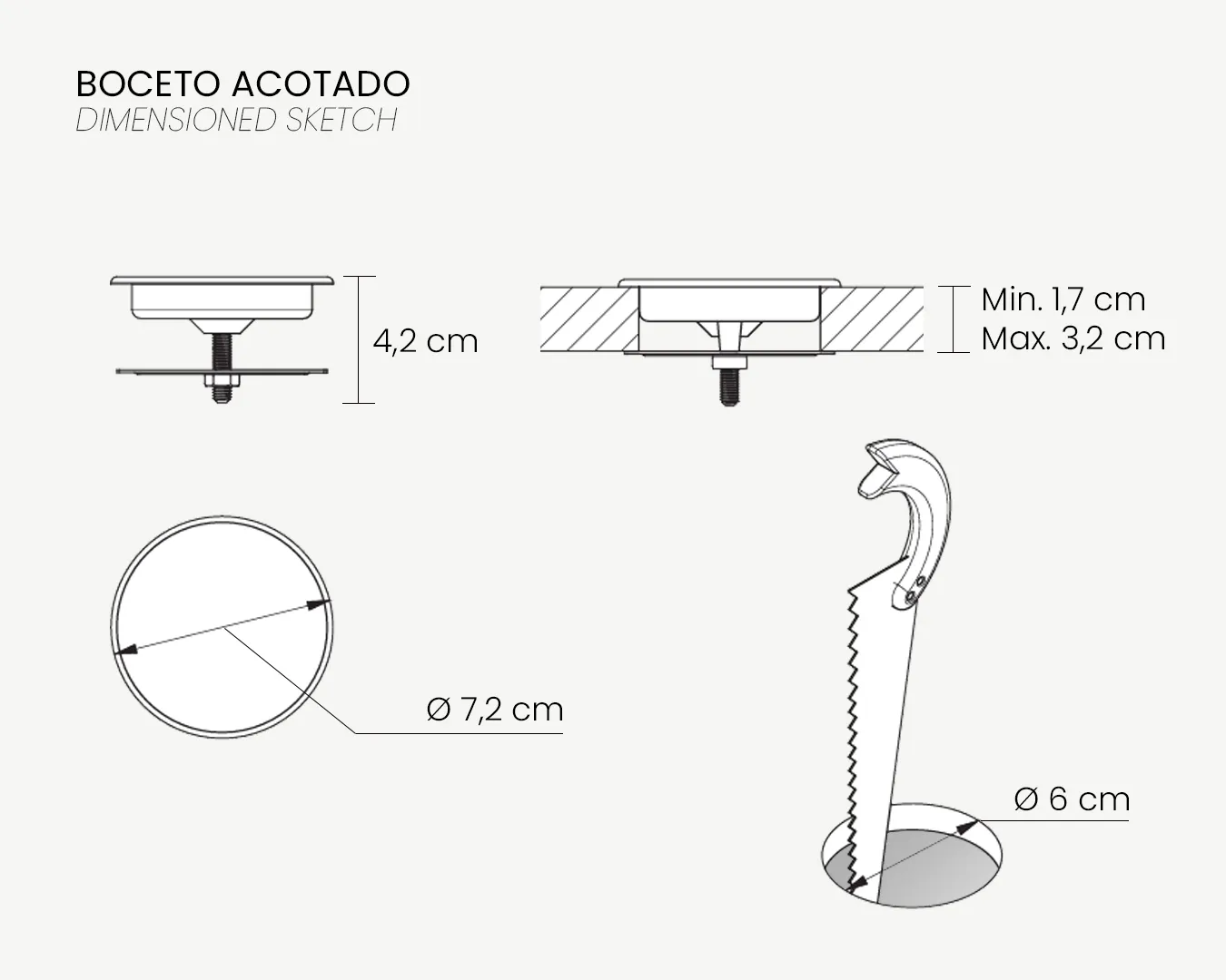 00_Boceto Acotado_Cargador por Inducción Empotrable LUX_GTV