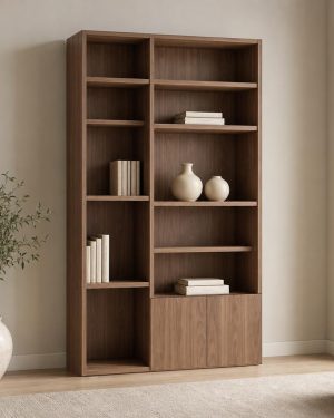 Librería minimalista de madera GAGA