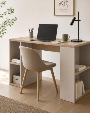 Escritorio con estanterías laterales HAKU
