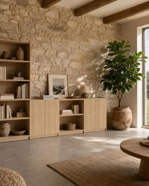 Mueble de salón con estantería colección VILLEFRANCHE