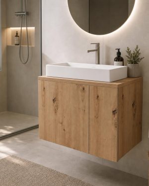 Mueble de baño suspendido ILDEN para lavabo sobre encimera