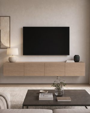 Mueble TV VIVLADI suspendido de 4 puertas