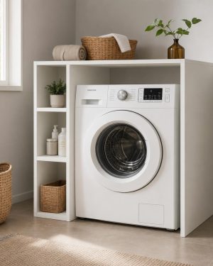 Mueble para lavadora con estantería izquierda