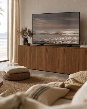 Mueble televisión madera oscura MALCOM