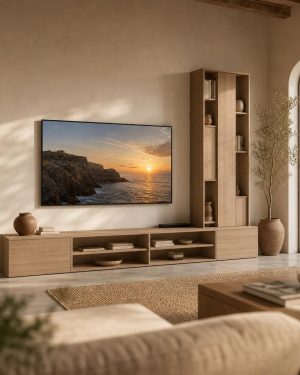 Mueble TV con columna lateral KIBBE