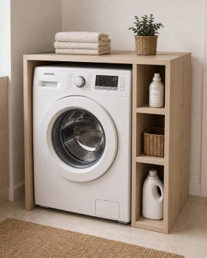 Mueble para lavadora con estantería