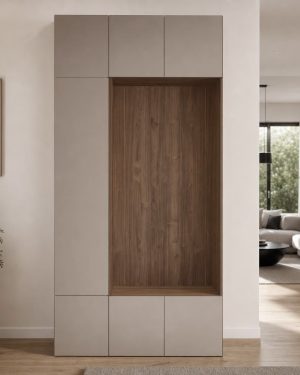 Mueble entrada con altillo a medida