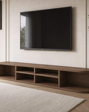 Mueble TV con esquinas redondeadas
